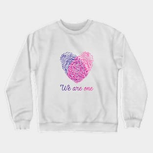 Valentine love gift: we are one heart Crewneck Sweatshirt